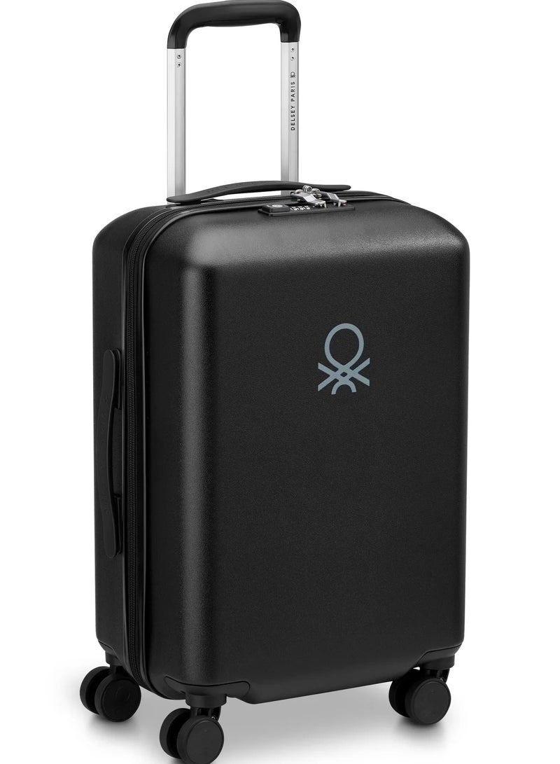UNITED COLORS OF BENETTON UCB 55 Cm 4 Double Wheeled Hardside Expandable Check-In Luggage Trolley Case - Black - Image 2